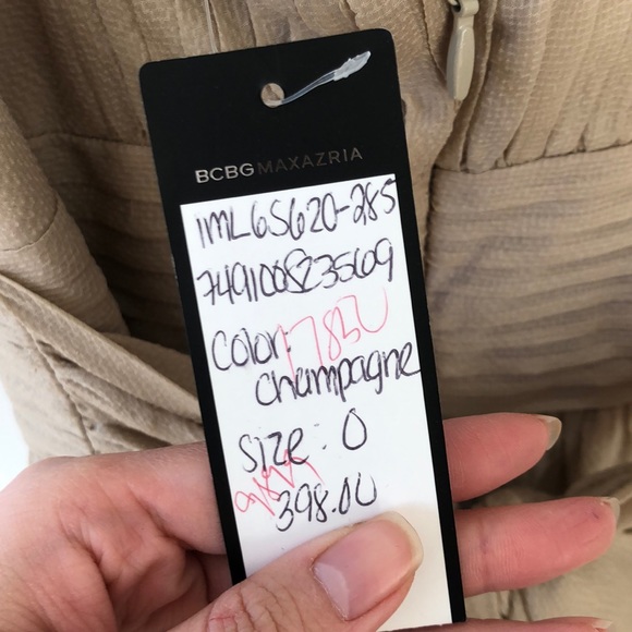 BCBG  MAXAZRIA STRAPLESS GOWN IN CHAMPAGNE COLOR - Picture 5 of 5